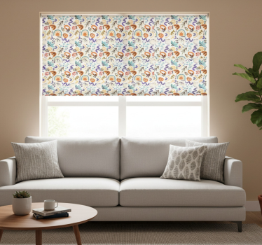 Tenda a rullo moderna motivo astratto organico piatto - TenStickers
