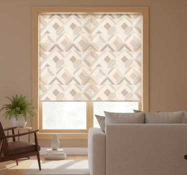Tenda a rullo moderna motivo beige a righe - TenStickers