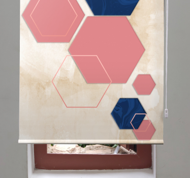 Tenda a rullo moderna motivo esagonale geometrico - TenStickers