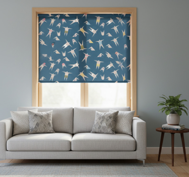 Tenda a rullo moderna motivo figure acquatiche - TenStickers