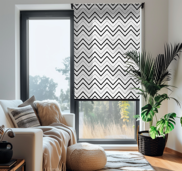 Tenda a rullo moderna motivo geometrico a zigzag - TenStickers