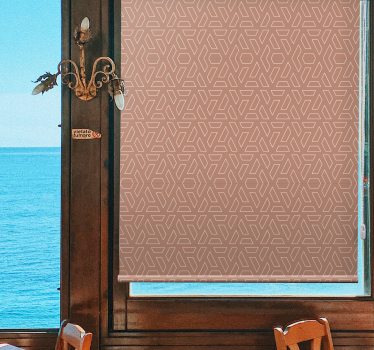 Tenda a rullo moderna motivo geometrico beige astratto - TenStickers