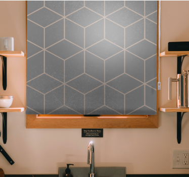 Tenda a rullo moderna motivo geometrico grigio - TenStickers