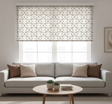 Tenda a rullo moderna motivo grigio-marrone - TenStickers