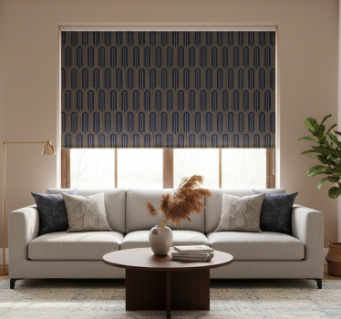 Tenda a rullo moderna motivo linee arcuate - TenStickers