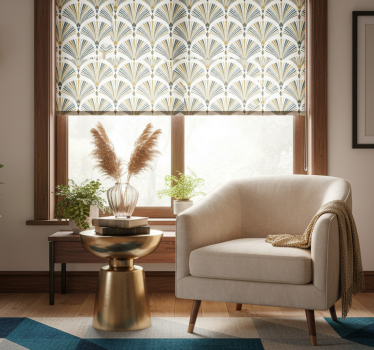 Tenda a rullo moderna murale fan gatsby vintage - TenStickers