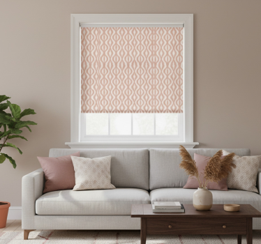 Tenda a rullo moderna rosa polveroso geometrico - TenStickers