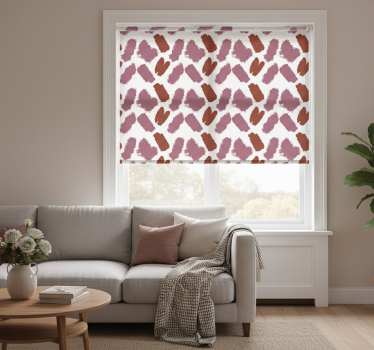 Tenda a rullo moderna schizzi di vernice rosa e rossa - TenStickers
