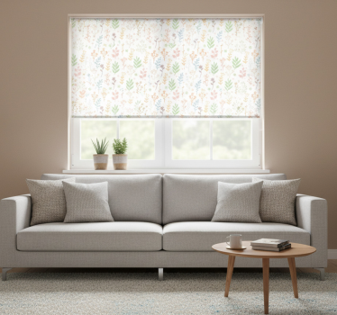 Tenda a rullo moderna simboli semplici su bianco - TenStickers
