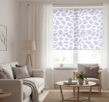 Tenda a rullo moderna stampa mucca viola - TenStickers