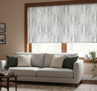 Tenda a rullo moderna strisce nature nere - TenStickers