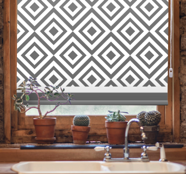 Tenda a rullo moderna tema geometrico del diamante - TenStickers