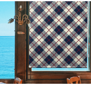 Tenda a rullo moderna tessuto a fantasia scozzese - TenStickers