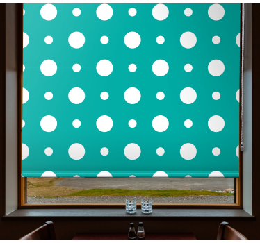 Tenda a rullo moderna motivo a pois blu - TenStickers