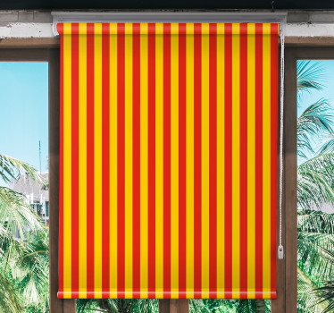 Tenda a rullo moderna strisce gialle e rosse - TenStickers