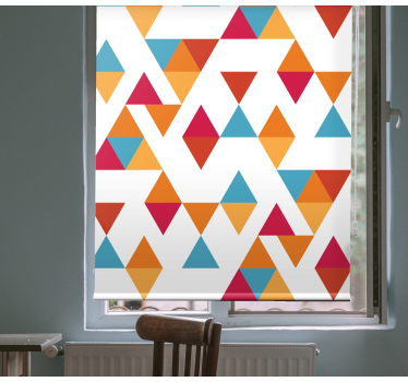 Tenda a rullo moderna triangolo geometrico colorato - TenStickers
