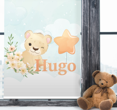 Tenda a rullo neonati cucciolo di leone personalizzato - TenStickers