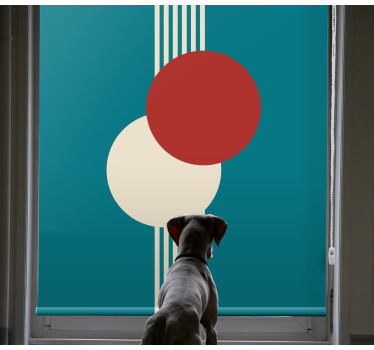 Tenda a rullo moderna composizione geometrica del cerchio - TenStickers