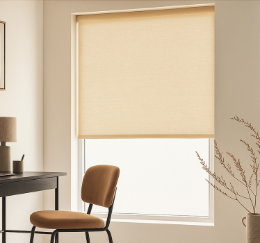 Tenda a rullo per ufficio beige semplice trasparente - TenStickers