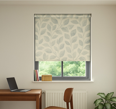 Tenda a rullo per ufficio fiore azzurro chiaro - TenStickers
