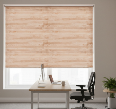 Tenda a rullo per ufficio in elegante legno marrone - TenStickers
