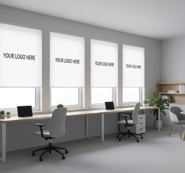 Tenda a rullo per ufficio logo aziendale personalizzato - TenStickers