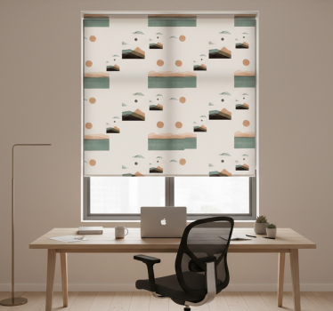 Tenda a rullo per ufficio montagne astratte - TenStickers