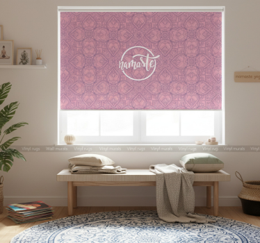 Tenda a rullo porpora yoga namaste - TenStickers