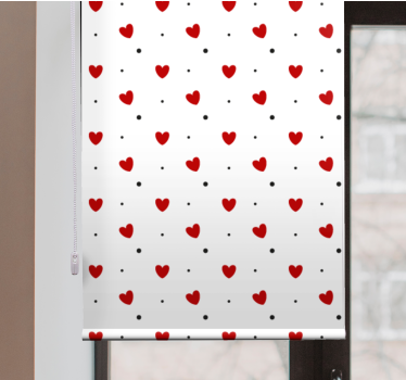 Tenda a rullo romantica delizia del modello del cuore - TenStickers
