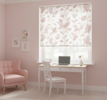 Tenda a rullo rosa floreale - TenStickers