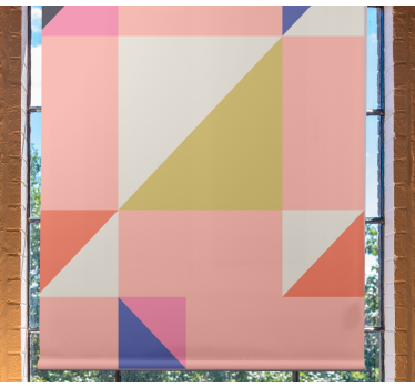 Tenda a rullo rustica blocchi di colore geometrici - TenStickers