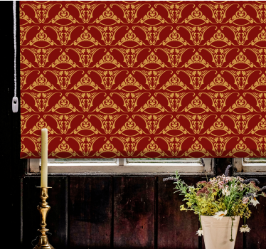 Tenda a rullo rustica motivo tradizionale ornato - TenStickers