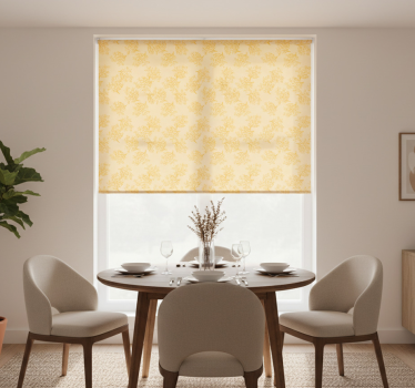 Tenda a rullo sala da pranzo alberi arancioni nordici - TenStickers