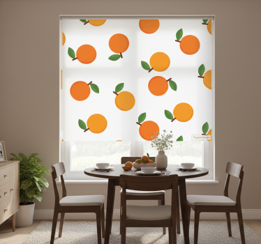 Tenda a rullo sala da pranzo arance eleganti - TenStickers