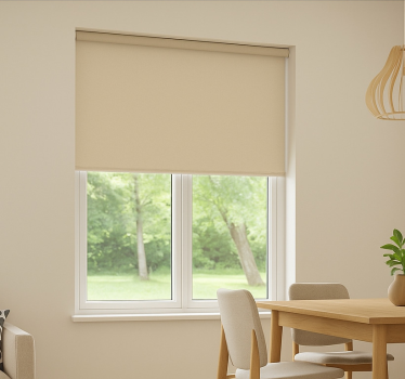 Tenda a rullo sala da pranzo beige bambino monocolore - TenStickers