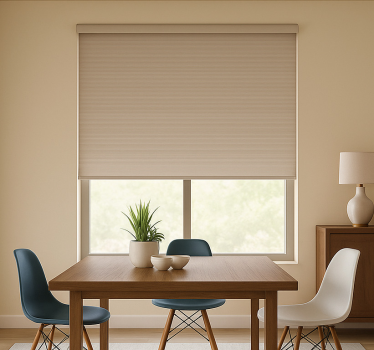 Tenda a rullo sala da pranzo beige chiaro monocolore - TenStickers