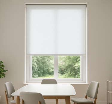 Tenda a rullo sala da pranzo bianco perla semitrasparente - TenStickers
