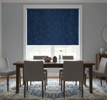 Tenda a rullo sala da pranzo blu glamour discreto - TenStickers