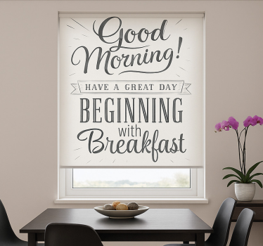 Tenda a rullo sala da pranzo buona colazione - TenStickers