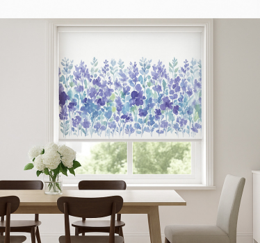 Tenda a rullo sala da pranzo campo di fiori di lavanda - TenStickers