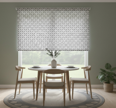 Tenda a rullo sala da pranzo cerchi senza cuciture - TenStickers