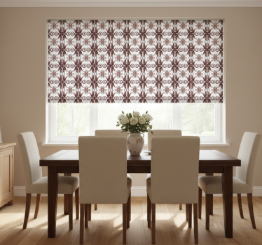 Tenda a rullo sala da pranzo design damascato originale - TenStickers