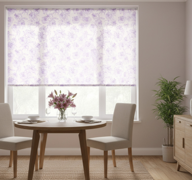 Tenda a rullo sala da pranzo design floreale gigli - TenStickers