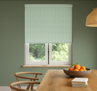 Tenda a rullo sala da pranzo diamanti verde menta - TenStickers