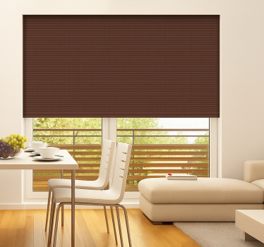 Tenda a rullo sala da pranzo effetto bambù marrone cioccolato - TenStickers