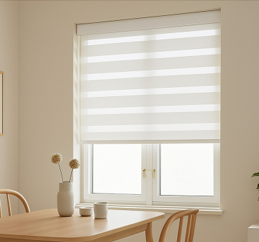 Tenda a rullo sala da pranzo effetto bianco opaco - TenStickers