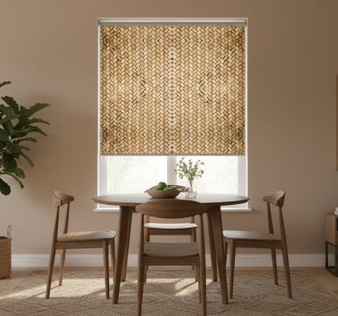 Tenda a rullo sala da pranzo effetto intrecciato bamboo - TenStickers