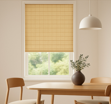 Tenda a rullo sala da pranzo effetto intrecciato beige - TenStickers
