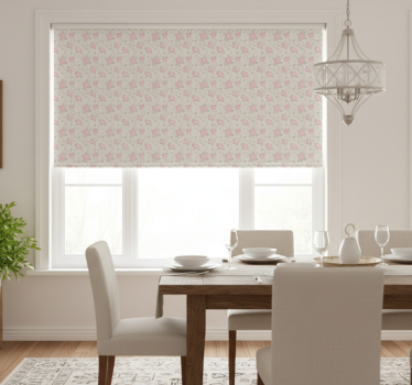 Tenda a rullo sala da pranzo fiori piccoli stile vintage - TenStickers