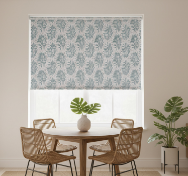 Tenda a rullo sala da pranzo foglie di palma tropicali - TenStickers